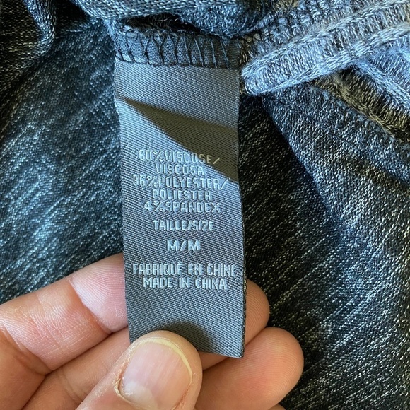 Suzy Shier Women's Gray/Black Knit Short Sleeve Sweater Top Medium Office Boxy - Picture 7 of 12